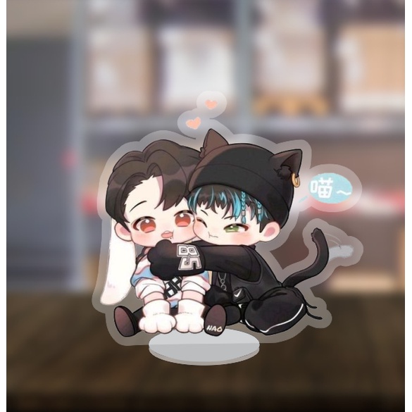 Mô hình standee nhân vật Kpop BTS Tea Kook dễ thương 2cm/5cm/10cm