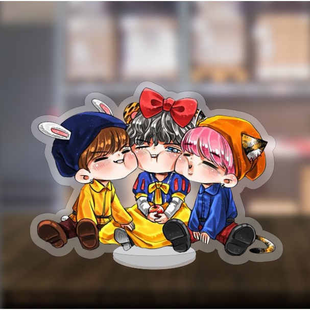Mô hình Standee BTS Kook Tae Kpop OTP chibi 5cm/10cm