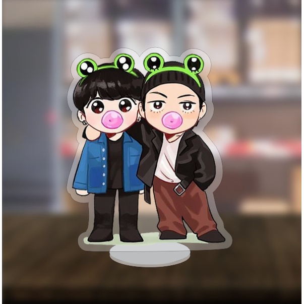 Mô hình Standee BTS Kook Tae Kpop OTP chibi 5cm/10cm