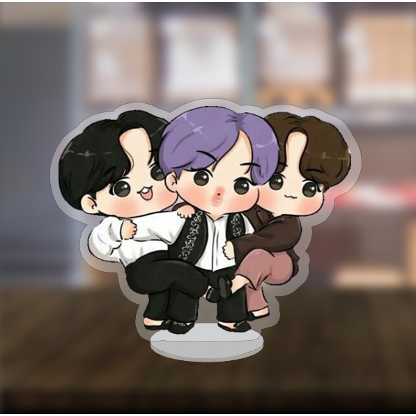 Mô hình Standee BTS Kook Tae Kpop OTP chibi 5cm/10cm