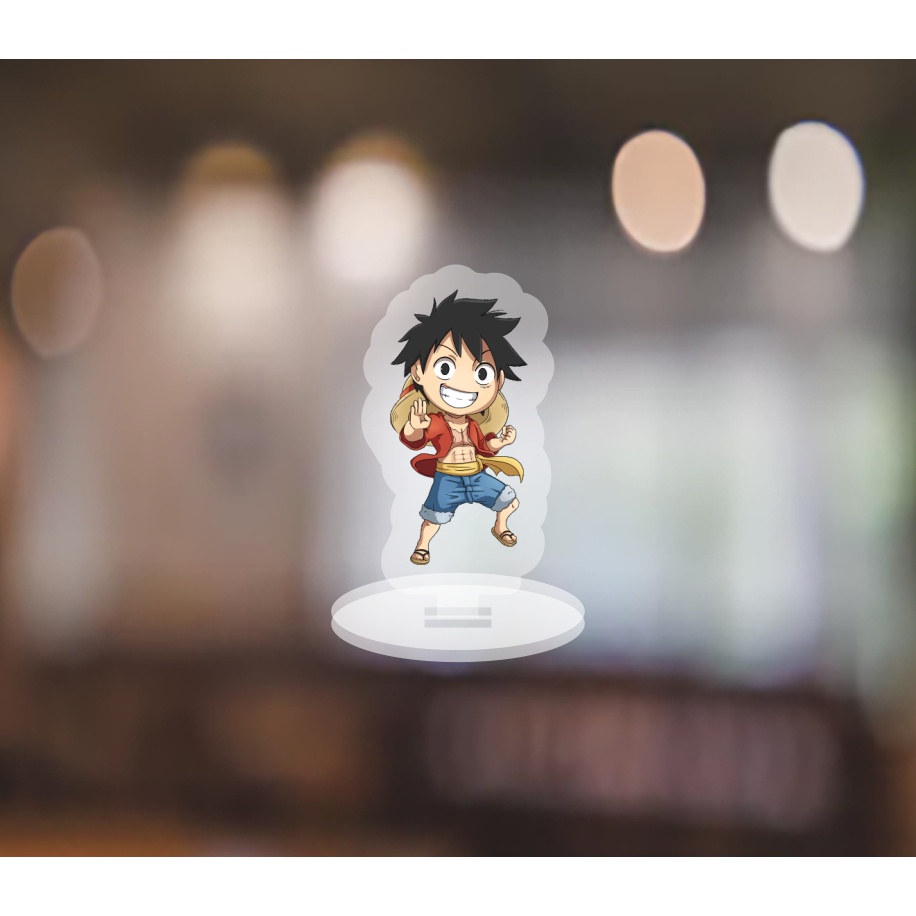 Mô hình standee - móc khoá One Piece ver ngầu anime Đảo Hải Tặc chibi mica trưng bày