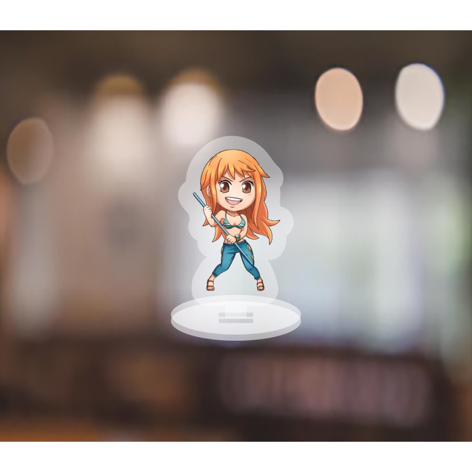 Mô hình standee - móc khoá One Piece ver ngầu anime Đảo Hải Tặc chibi mica trưng bày
