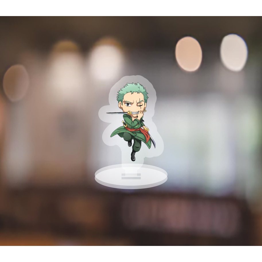 Mô hình standee - móc khoá One Piece ver ngầu anime Đảo Hải Tặc chibi mica trưng bày