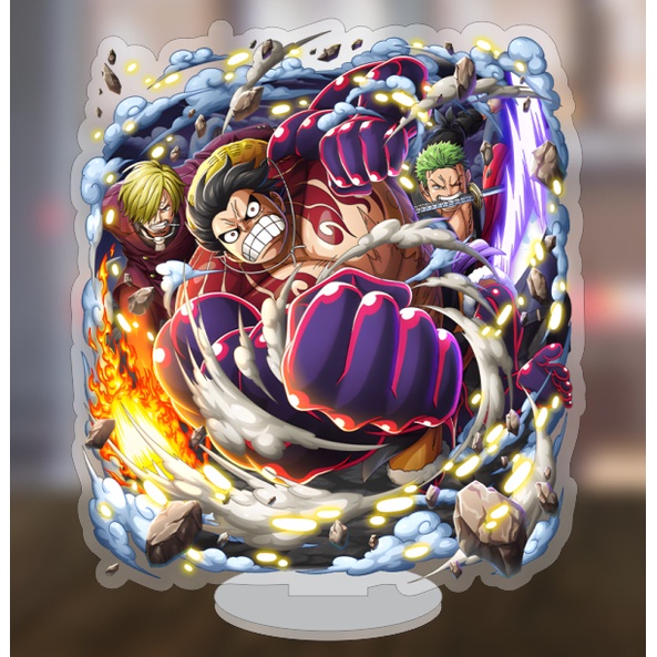 Mô hình standee truyện tranh One Piece Đảo Hải Tặc Luffy Gear 5 siêu ngầu 5cm/10cm/15cm