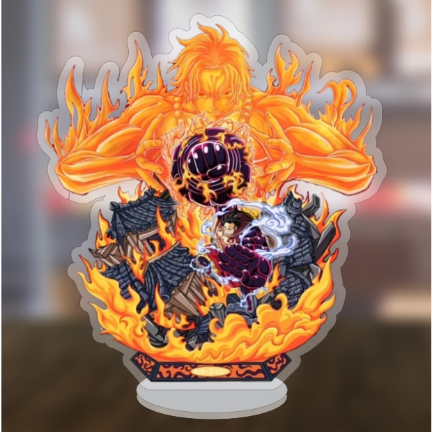 Mô hình standee truyện tranh One Piece Đảo Hải Tặc Luffy Gear 5 siêu ngầu 5cm/10cm/15cm