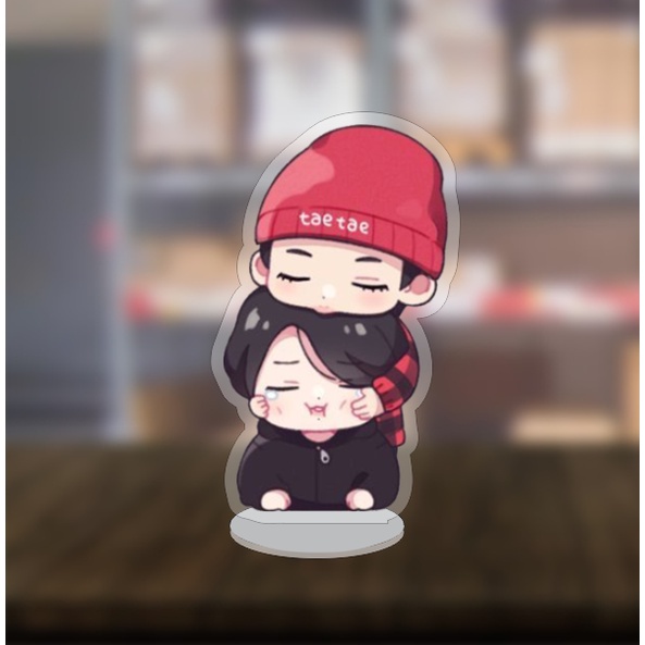 Mô hình standee Kook - Tae BTS dễ thương 2cm/5cm/10cm