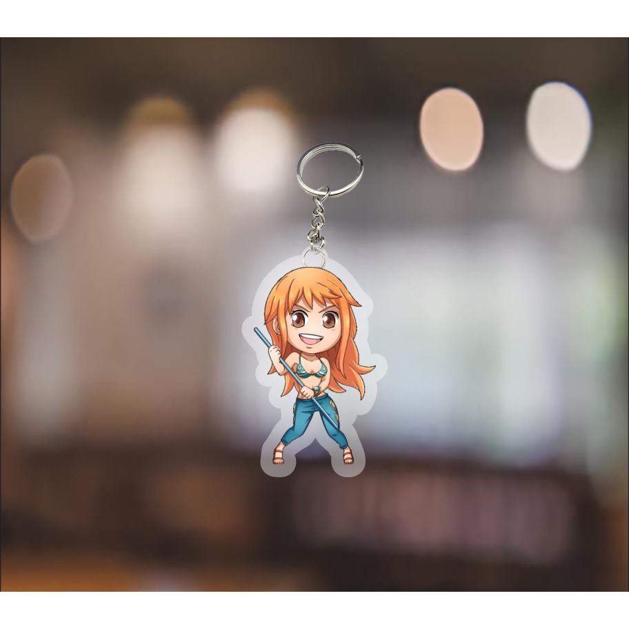 Mô hình standee - móc khoá One Piece ver ngầu anime Đảo Hải Tặc chibi mica trưng bày