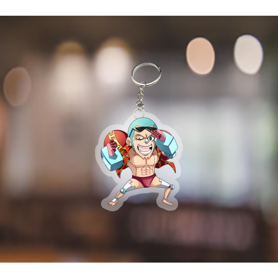 Mô hình standee - móc khoá One Piece ver ngầu anime Đảo Hải Tặc chibi mica trưng bày