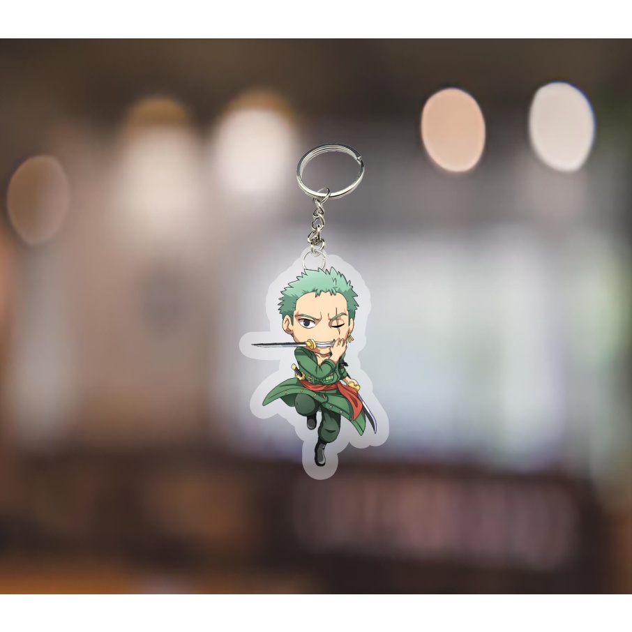 Mô hình standee - móc khoá One Piece ver ngầu anime Đảo Hải Tặc chibi mica trưng bày