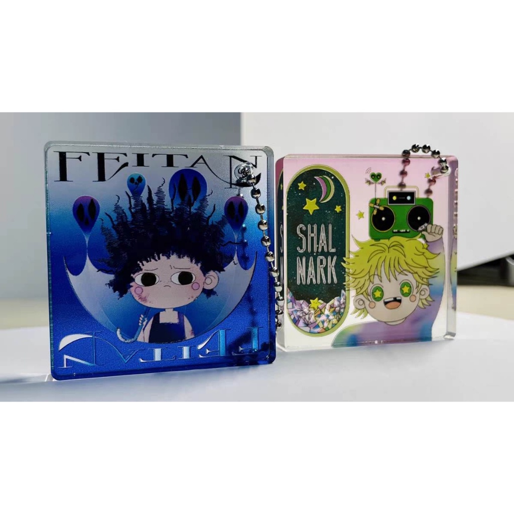 Mô hình standee - móc khoá double board in hình theo yêu cầu dày 10mm