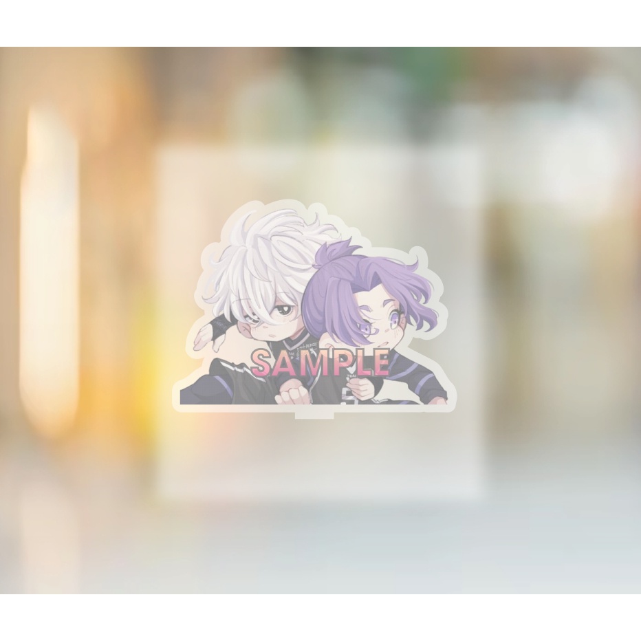 Mô hình in hình anime  BLUE LOCK OTP dễ thương ver chibi tượng mica acrylic chibi trang trí trưng bày