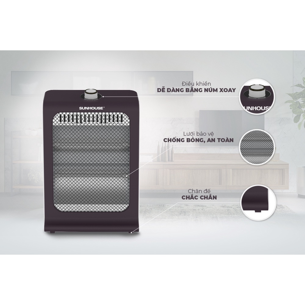 Đèn Sưởi 2 Bóng SUNHOUSE SHD7023 - Bảo hành 12 Tháng