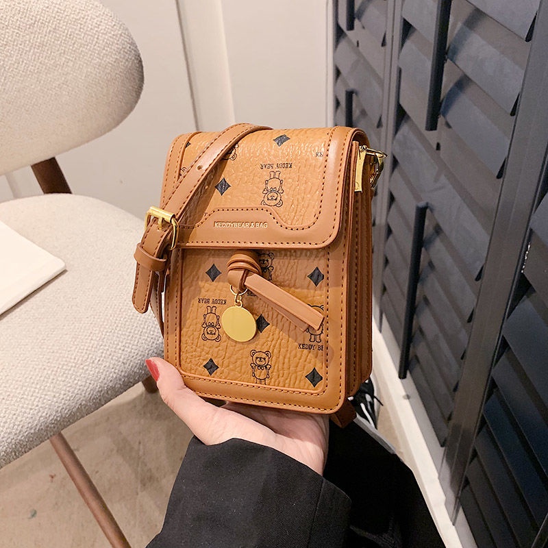 Mobile Túi Đeo Chéo Hình Vuông Nhỏ In Họa Tiết Hoạt Hình Phong Cách Hàn Quốc Thời Trang Cho Nữ 2023