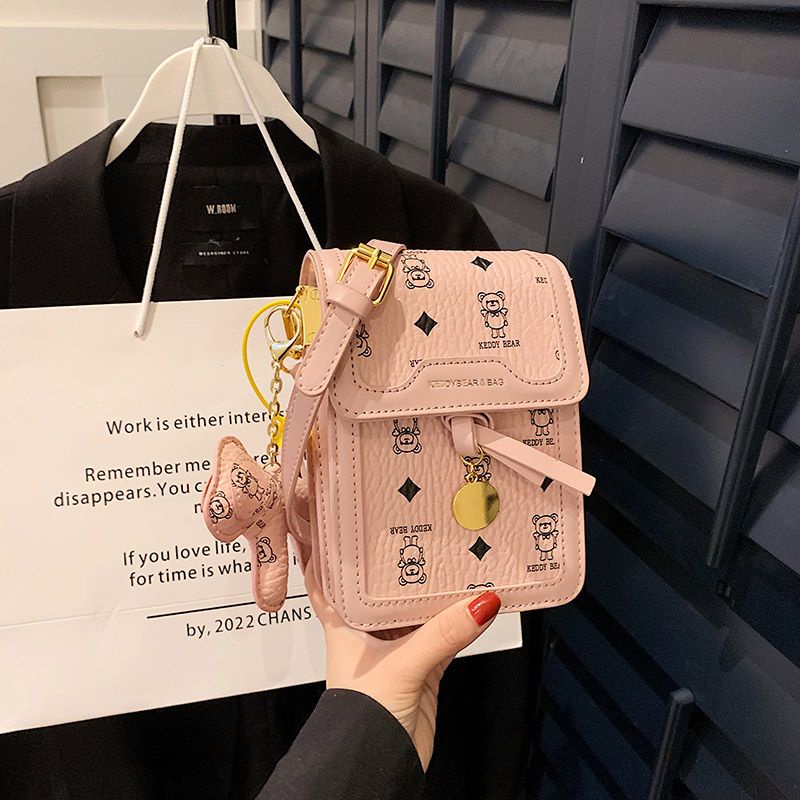 Mobile Túi Đeo Chéo Hình Vuông Nhỏ In Họa Tiết Hoạt Hình Phong Cách Hàn Quốc Thời Trang Cho Nữ 2023