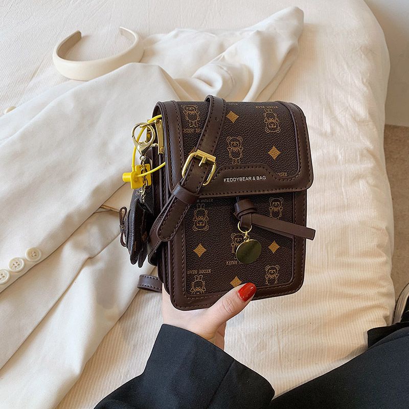 Mobile Túi Đeo Chéo Hình Vuông Nhỏ In Họa Tiết Hoạt Hình Phong Cách Hàn Quốc Thời Trang Cho Nữ 2023