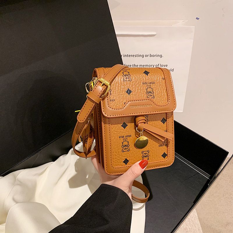 Mobile Túi Đeo Chéo Hình Vuông Nhỏ In Họa Tiết Hoạt Hình Phong Cách Hàn Quốc Thời Trang Cho Nữ 2023