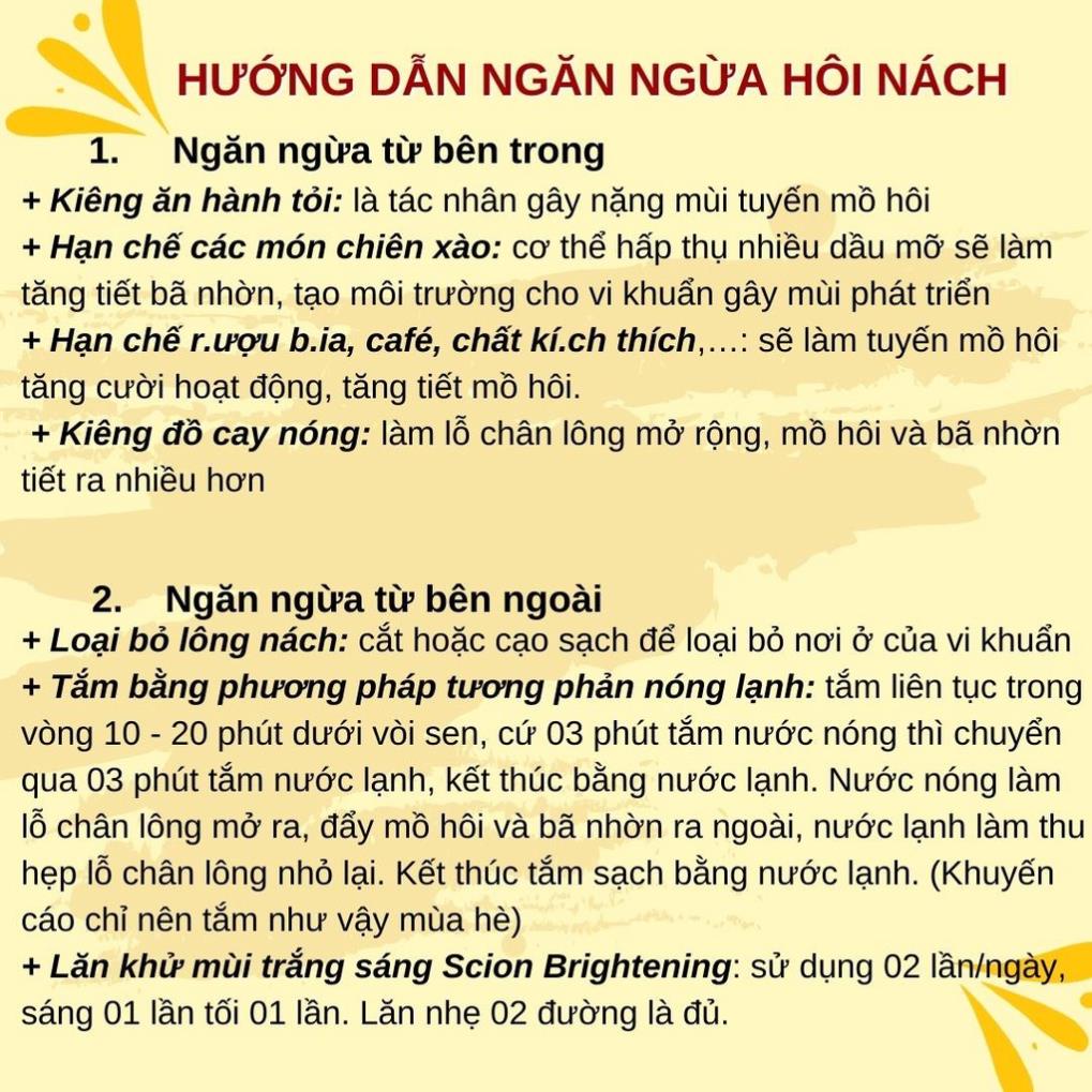 Lăn Khử Mùi Scion -  Lăn Khử Mùi Scion 75ml Ngăn Ngừa Và Giảm Mồ Hôi Làm Sạch Vùng Da Dưới Cánh Tay