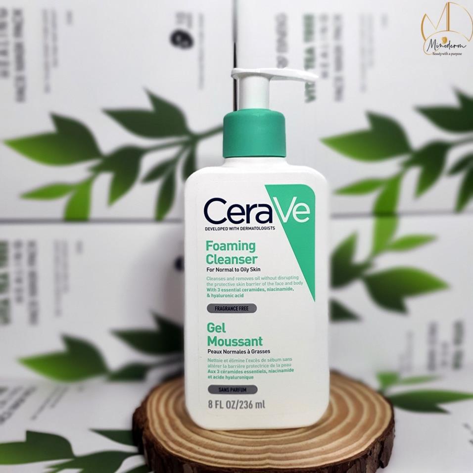 Sữa Rửa Mặt Cerave Foaming Cleanser, Cerave Hydrating Cleanser, Sa Cleanser Cho Mọi Loại Da 236Ml