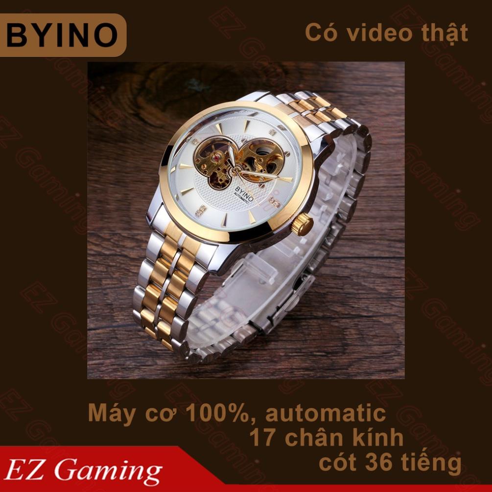 Đồng hồ cơ đeo tay nam BYINO , đồng hồ automatic, lên cót tay, chống nước, lộ máy hiện đại trẻ trung