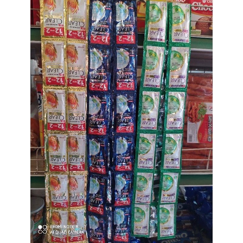 Dây 10 gói dầu gội clear 6gr, clear men ,clear thảo dược , clear táo