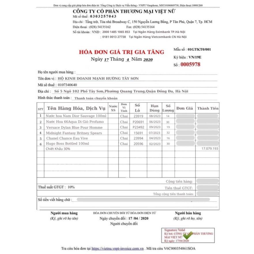 Nước hoa nam nữ hương thơm dịu nhẹ quyến rũ, dầu thơm lâu 100ml hương thơm quyến rũ cuốn hút H22