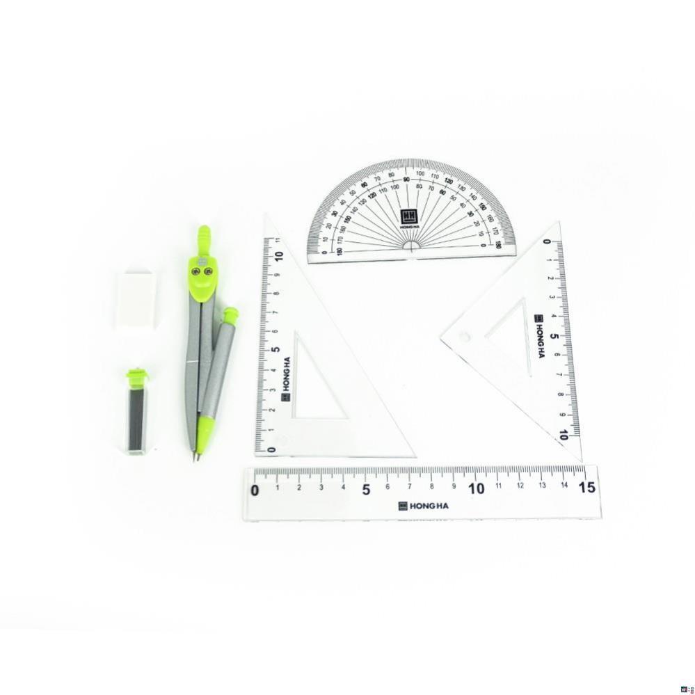 Bộ dụng cụ học tập Hồng Hà SM02 - Compa kèm eke thước kẻ  - HH