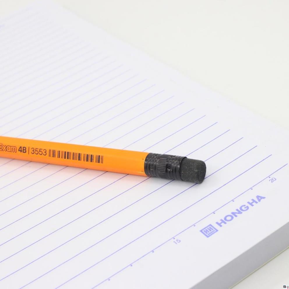 Bút chì gỗ 4B Hồng Hà kèm đầu tẩy chì tiện lợi - 3553 - HH