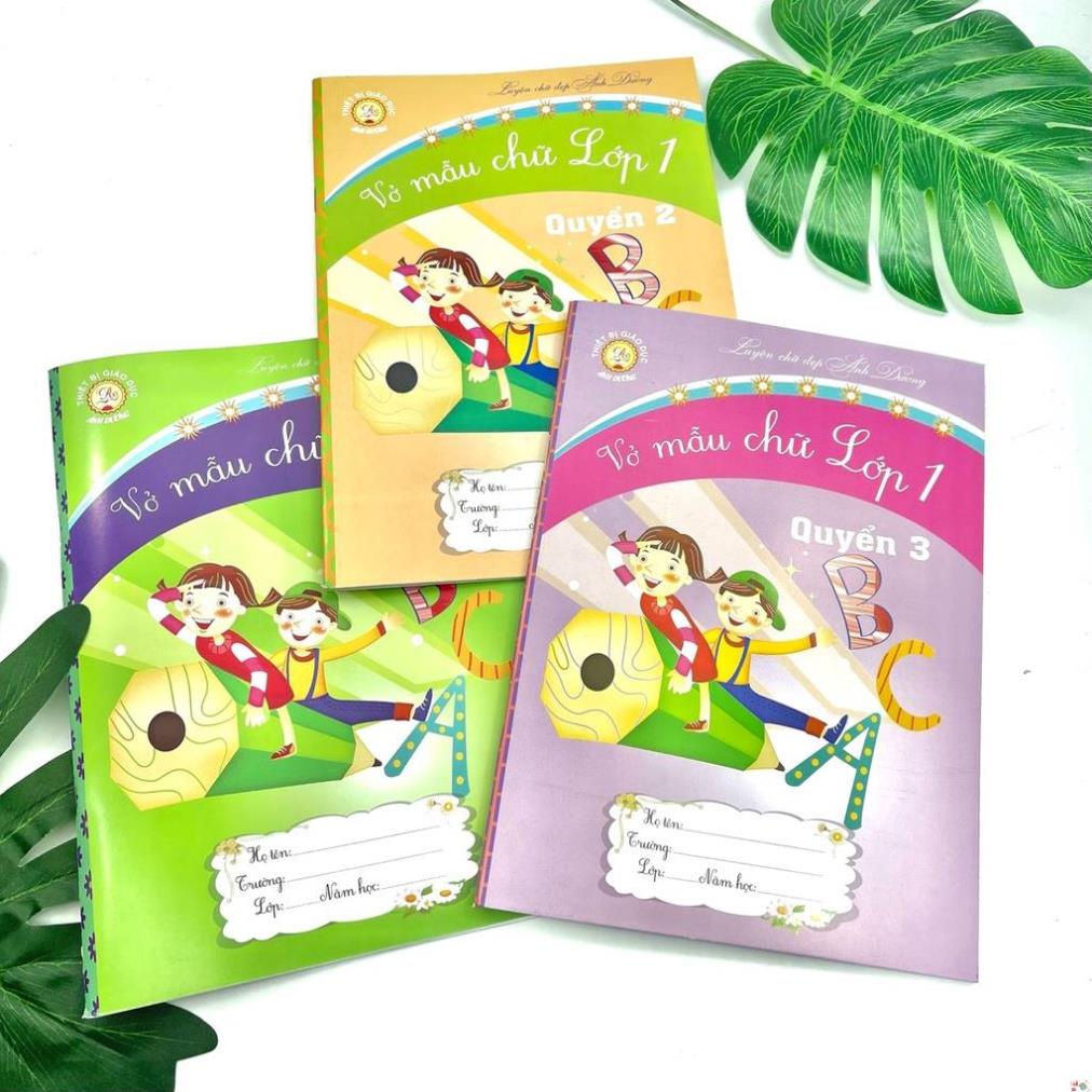 Bộ vở mẫu luyện viết chữ đẹp Bút mài thầy Ánh cho học sinh lớp 1 .