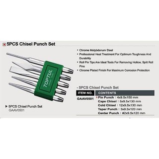 Bộ đục 5 món Toptul GAAV0501