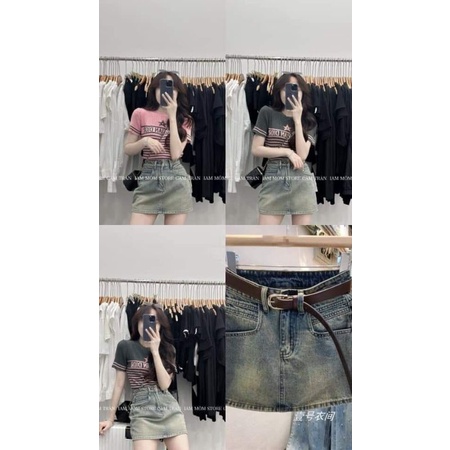 Chân Váy Bò kèm thắt lưng hàng đẹp