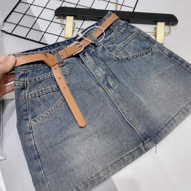 Chân Váy Bò kèm thắt lưng hàng đẹp