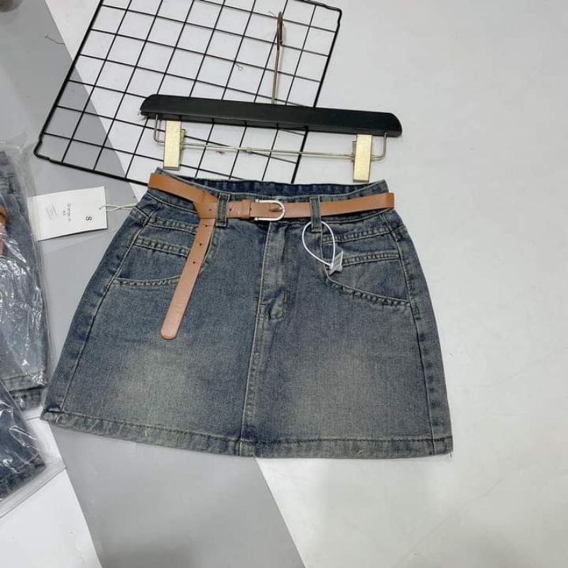 Chân Váy Bò kèm thắt lưng hàng đẹp