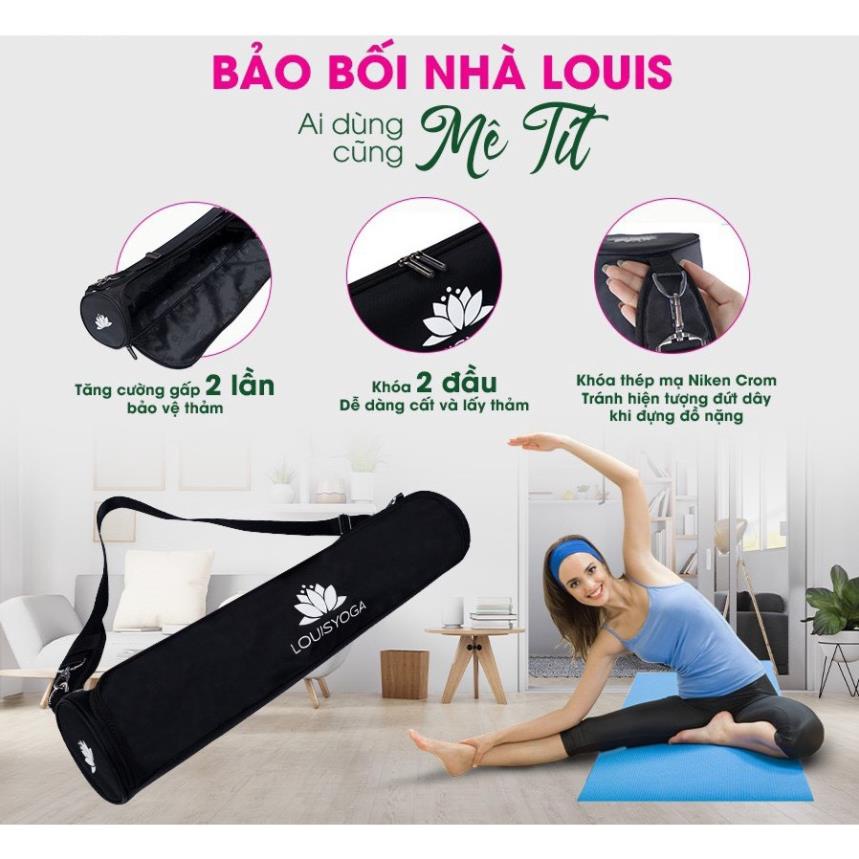 Túi đựng thảm tập yoga cao cấp Louis Yoga bản Diamond có lớp vải chống xước, khóa 2 chiều dây,  top1sport_88979