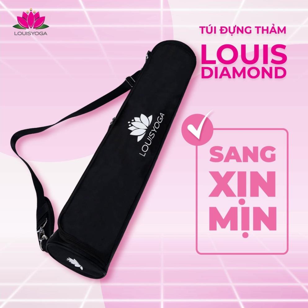 Túi đựng thảm tập yoga cao cấp Louis Yoga bản Diamond có lớp vải chống xước, khóa 2 chiều dây,  top1sport_88979