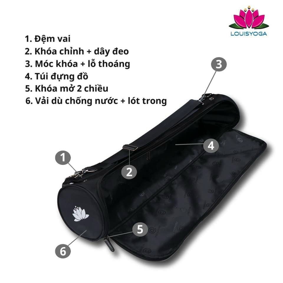 Túi đựng thảm tập yoga cao cấp Louis Yoga bản Diamond có lớp vải chống xước, khóa 2 chiều dây,  top1sport_88979