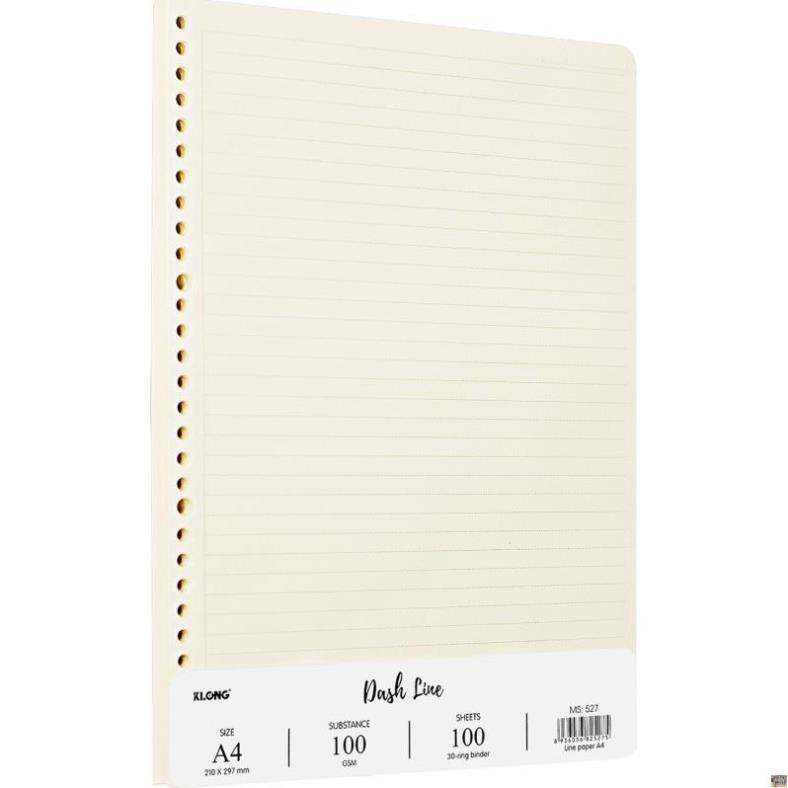 Ruột sổ còng Dash Line KLONG A4 100/76 - 100 tờ (200 trang); MS: 527 - Klong
