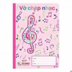 [Combo 5 Quyển] Vở chép nhạc KLONG B5- 36 trang 70/92; MS: 007 - Klong