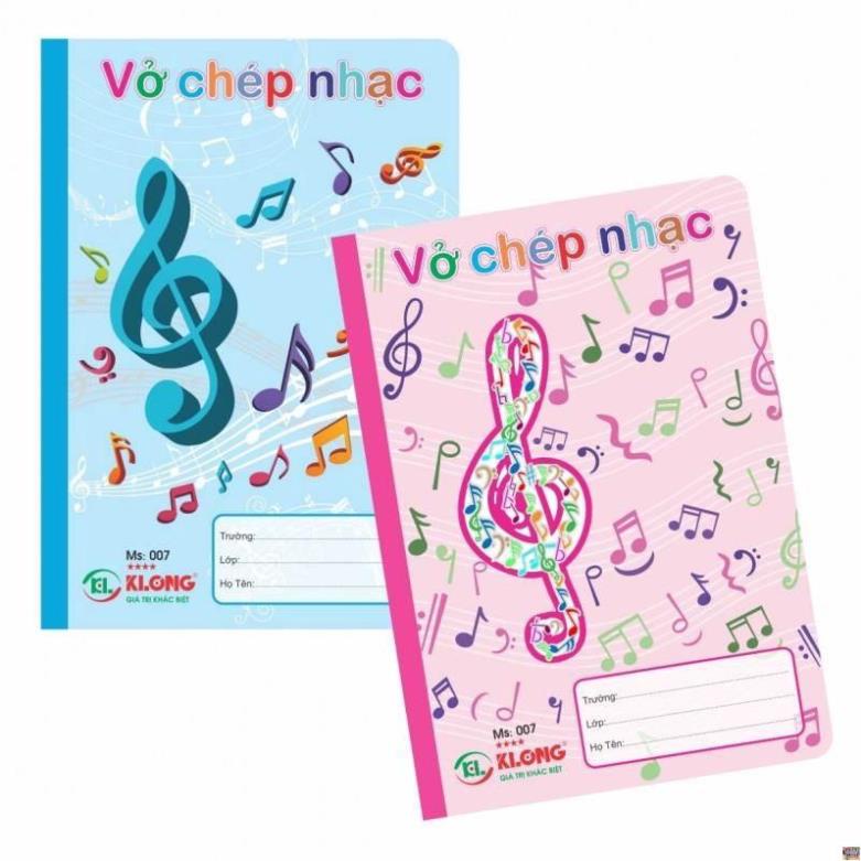 [Combo 5 Quyển] Vở chép nhạc KLONG B5- 36 trang 70/92; MS: 007 - Klong