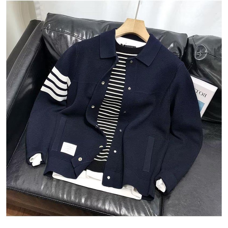 Áo Khoác cardigan Dệt Kim Dáng Ôm Phong Cách Hàn Quốc Thời Trang Xuân Thu 2023 Cho Nam