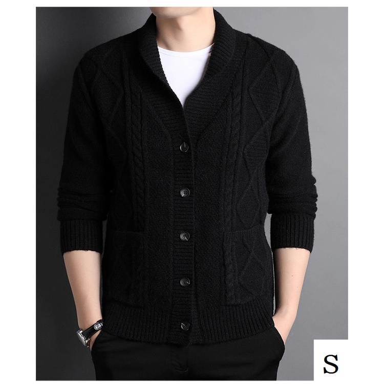 Áo Khoác cardigan Len Dáng Rộng Cổ Bẻ Thời Trang Mùa Thu 2023 Cho Nam