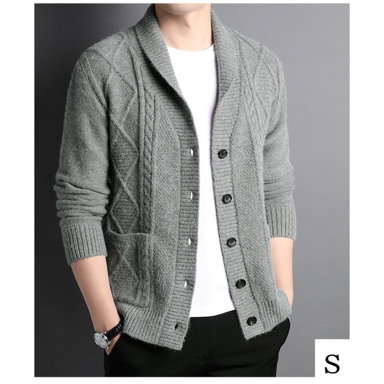 Áo Khoác cardigan Len Dáng Rộng Cổ Bẻ Thời Trang Mùa Thu 2023 Cho Nam