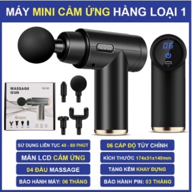 Máy Massage Cầm Tay Mini, Súng Massage Cầm Tay Mini Toàn Thân 6 Cấp Độ Chuyên Sâu Đa Năng