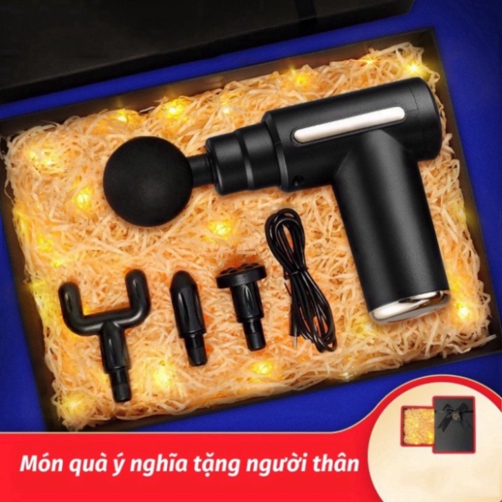 Máy Massage Cầm Tay Mini, Súng Massage Cầm Tay Mini Toàn Thân 6 Cấp Độ Chuyên Sâu Đa Năng