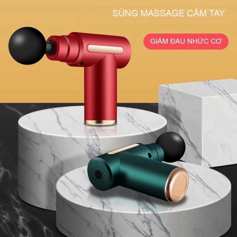 Máy Massage Cầm Tay Mini, Súng Massage Cầm Tay Mini Toàn Thân 6 Cấp Độ Chuyên Sâu Đa Năng