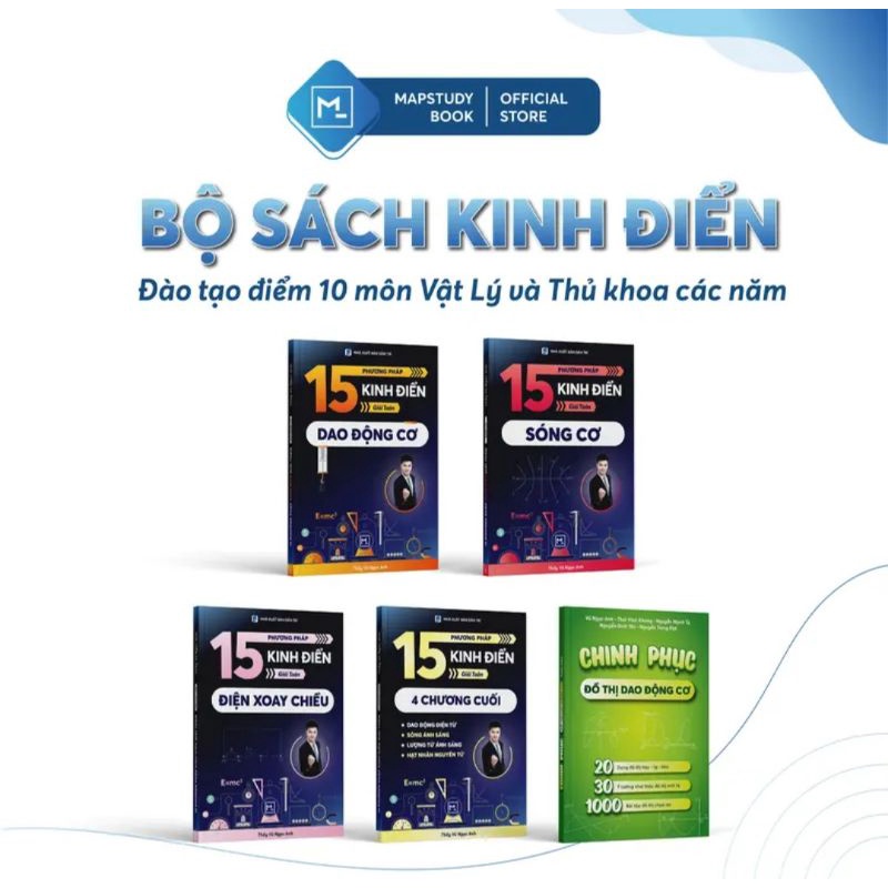 5 Cuốn 15 Phương Pháp Kinh Điển Dao Động Cơ, Sóng Cơ, Điện Xoay Chiều, 4 Chương Cuối, Chinh Phục Đồ Thị Dao Động Cơ