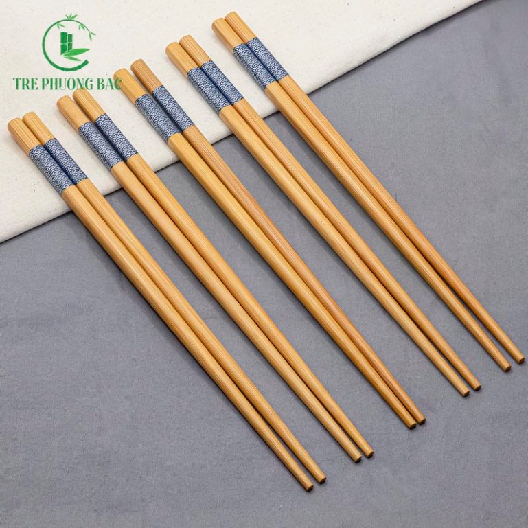 Đũa Tre Viền Xanh thời thượng chống mốc không hoạt chất Hàng xuất đi Loại 1 xịn Tre Phương Bắc - Hộp 10 Đôi