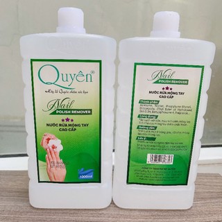  Nước tẩy rửa sơn móng tay Quyên   axeton lau sơn thường và dùng để ủ phá sơn gel chai 1000ml 