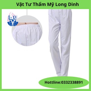 Quần trắng Blouse, blu, dáng đứng nam, nữ dành cho bác sĩ, điều dưỡng, y tá, dược sĩ