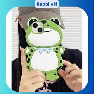 Ốp lưng iphone hoạ tiết ếch nơ xanh siêu hot 6plus/7plus/8plus/x/xs/xsmax/11/12/13/14/15/pro/plus/promax RABBI
