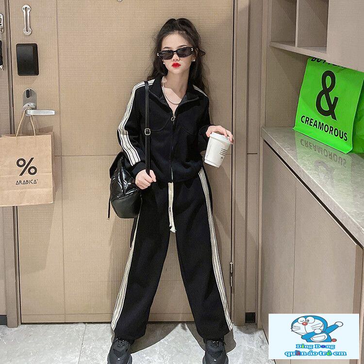 Bộ Đồ Thể Thao Phong Cách Thời Trang Mùa Xuân Mới 2023 Kích Thước Lớn Phong Cách Phương Tây Cho Bé Gái